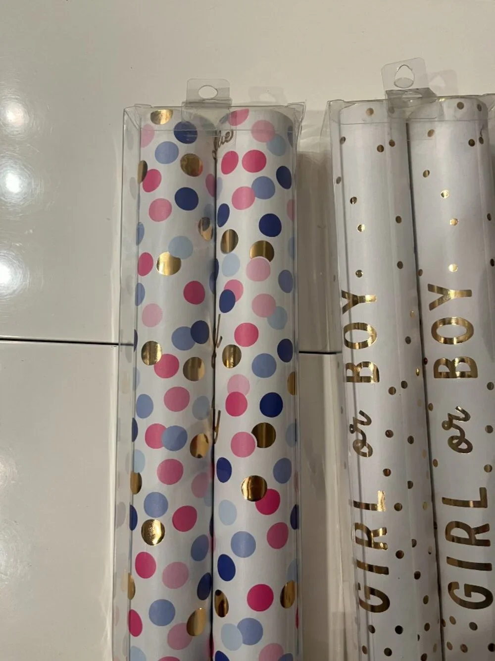 Girl Gender Reveal Confetti Poppers (Includes FOUR)